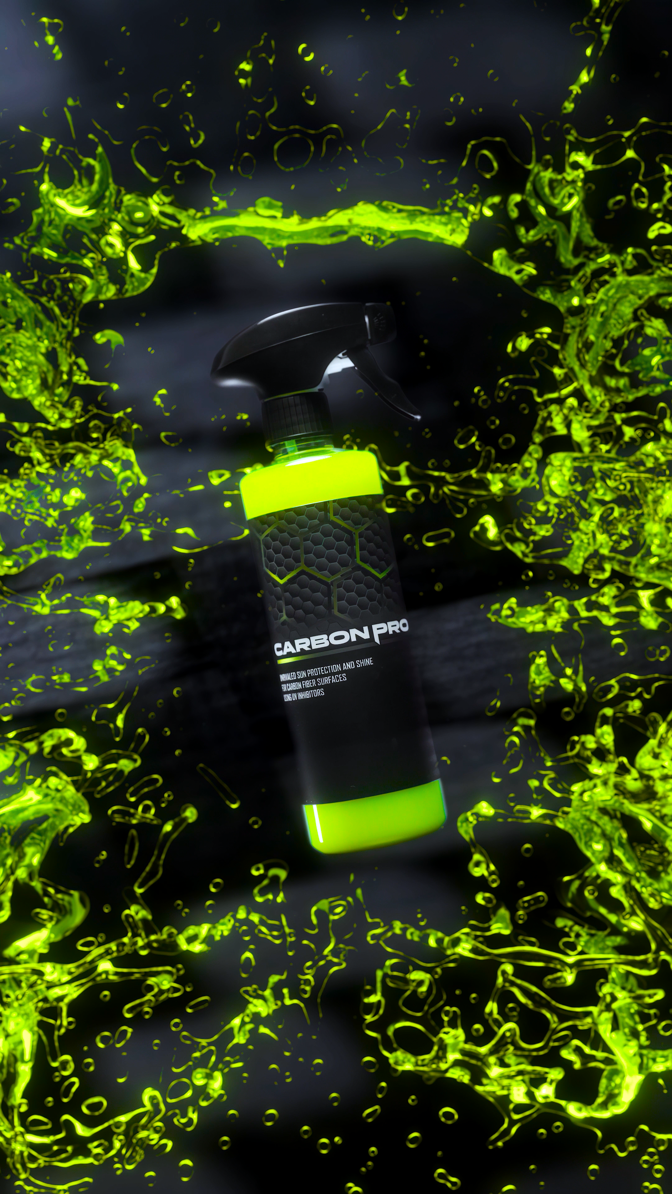 Carbon Pro coating for UV protection of carbon fiber surfaces, prevents fading and discoloration